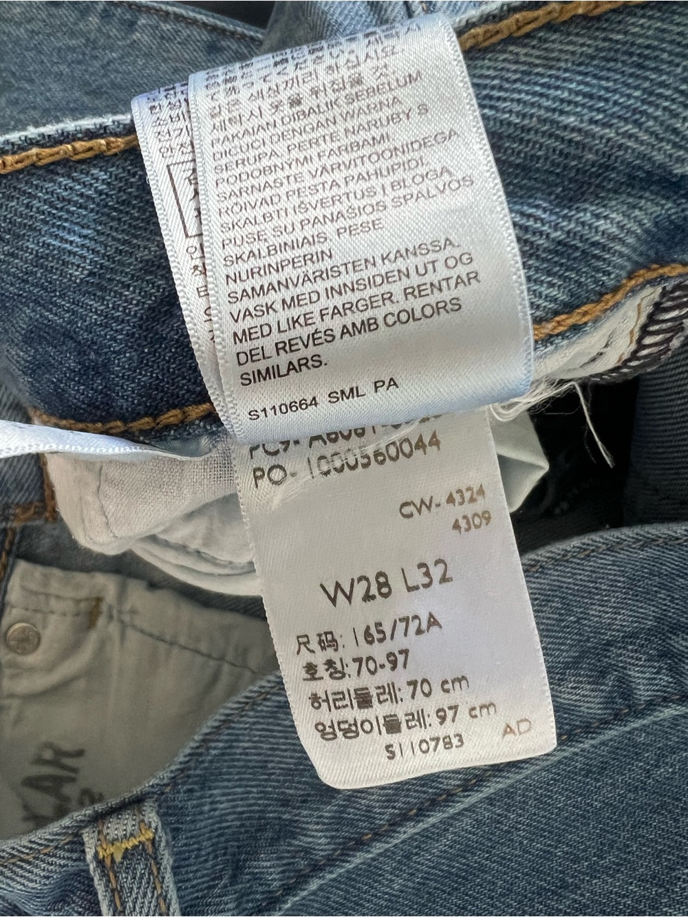 Levi’s Premium Ribcage Wide Leg Jeans Size 28 Medium Wash High Rise Denim - Picture 8 of 8
